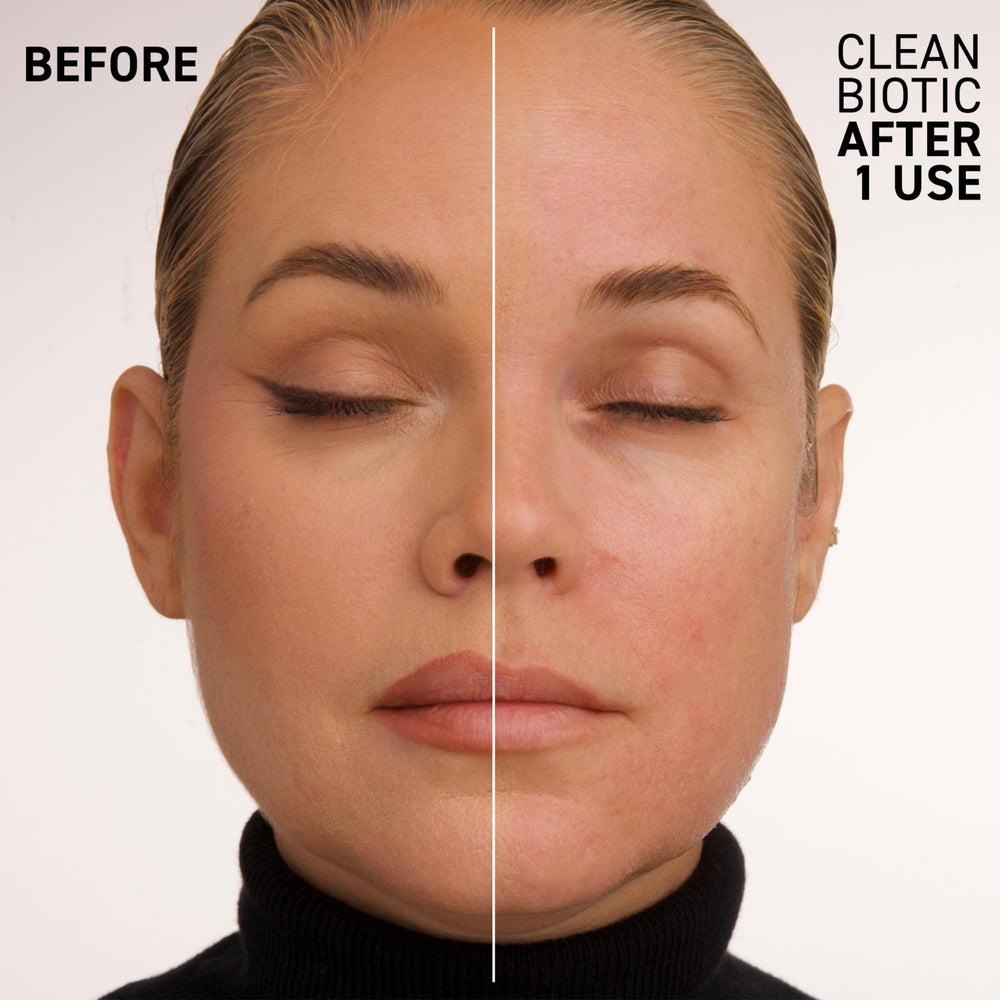 Dr. Brandt Clean Biotic cleanser foam on skin demonstrates makeup removal