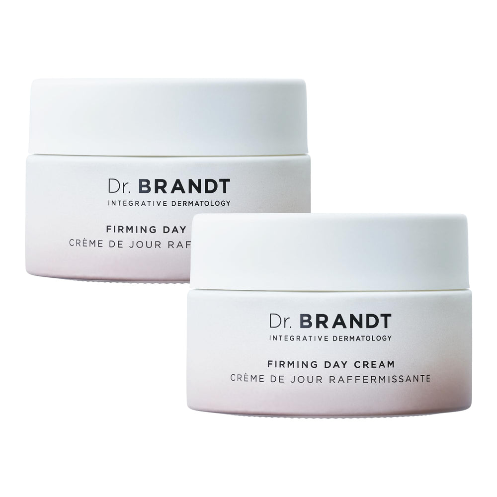Dr Brandt Dare to Age Firming Day Cream bottle on a clean surface for daily hydration.