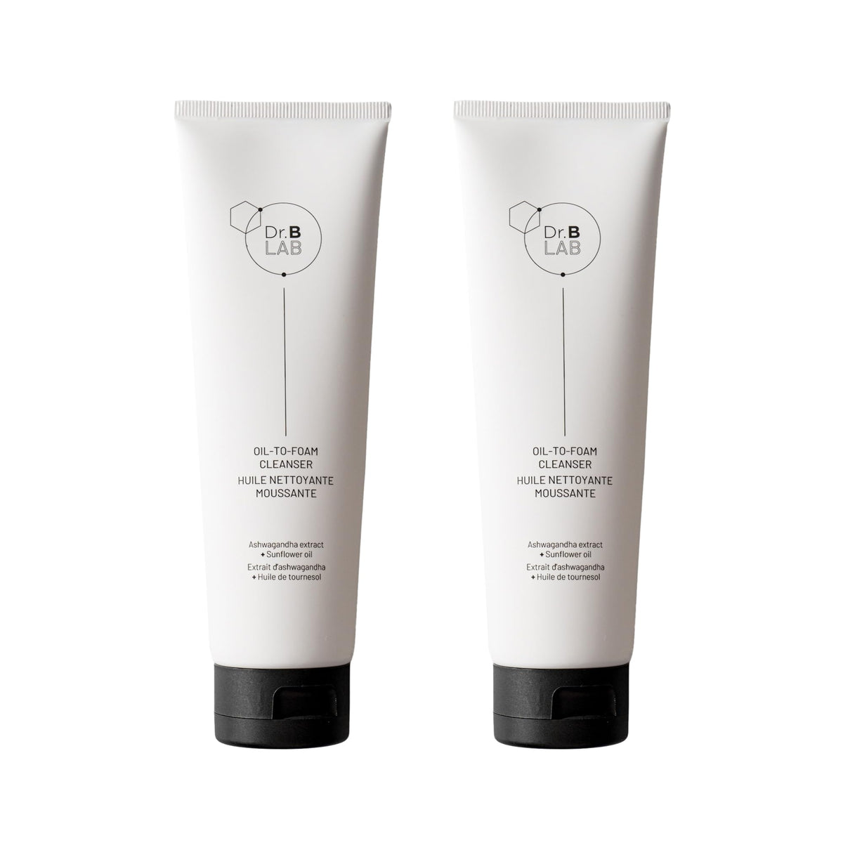 Dr. Brandt Dr. B Lab oil-to-foam cleanser bottle for gentle, hydrating cleansing and makeup removal