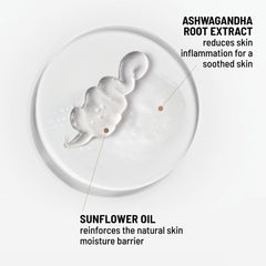 Dr. Brandt formula includes ashwagandha and sunflower oil for soothing hydration