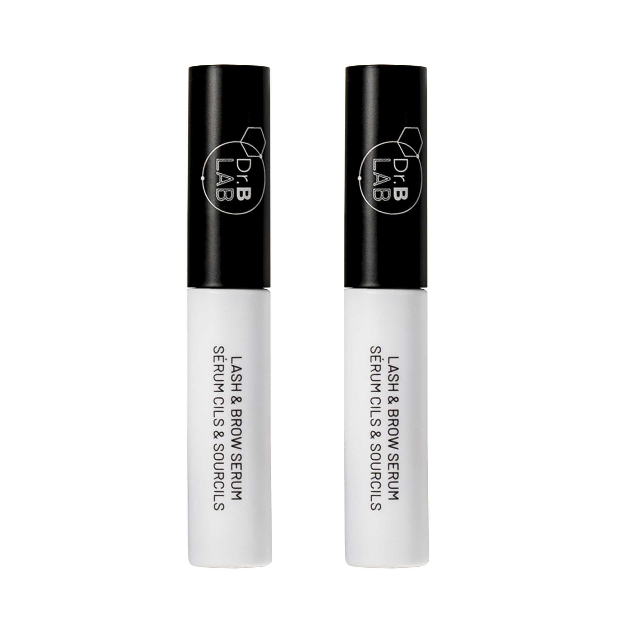 Dr. Brandt Lash & Brow Serum bottle with growth-supporting formula for lashes and brows.