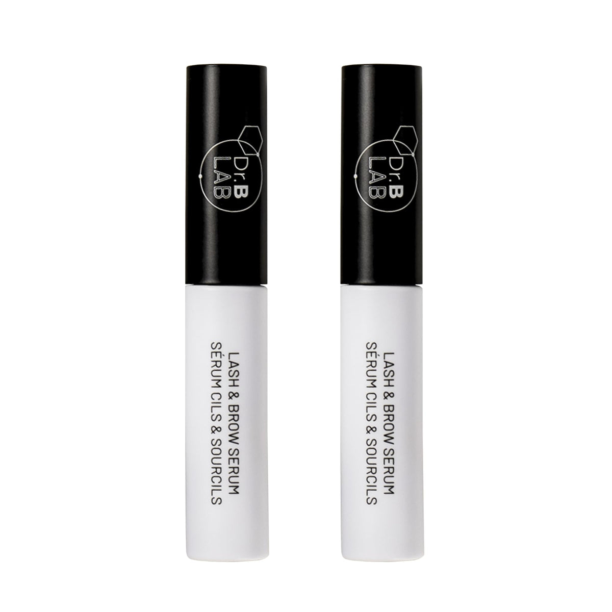Dr. Brandt Lash & Brow Serum bottle with growth-supporting formula for lashes and brows.