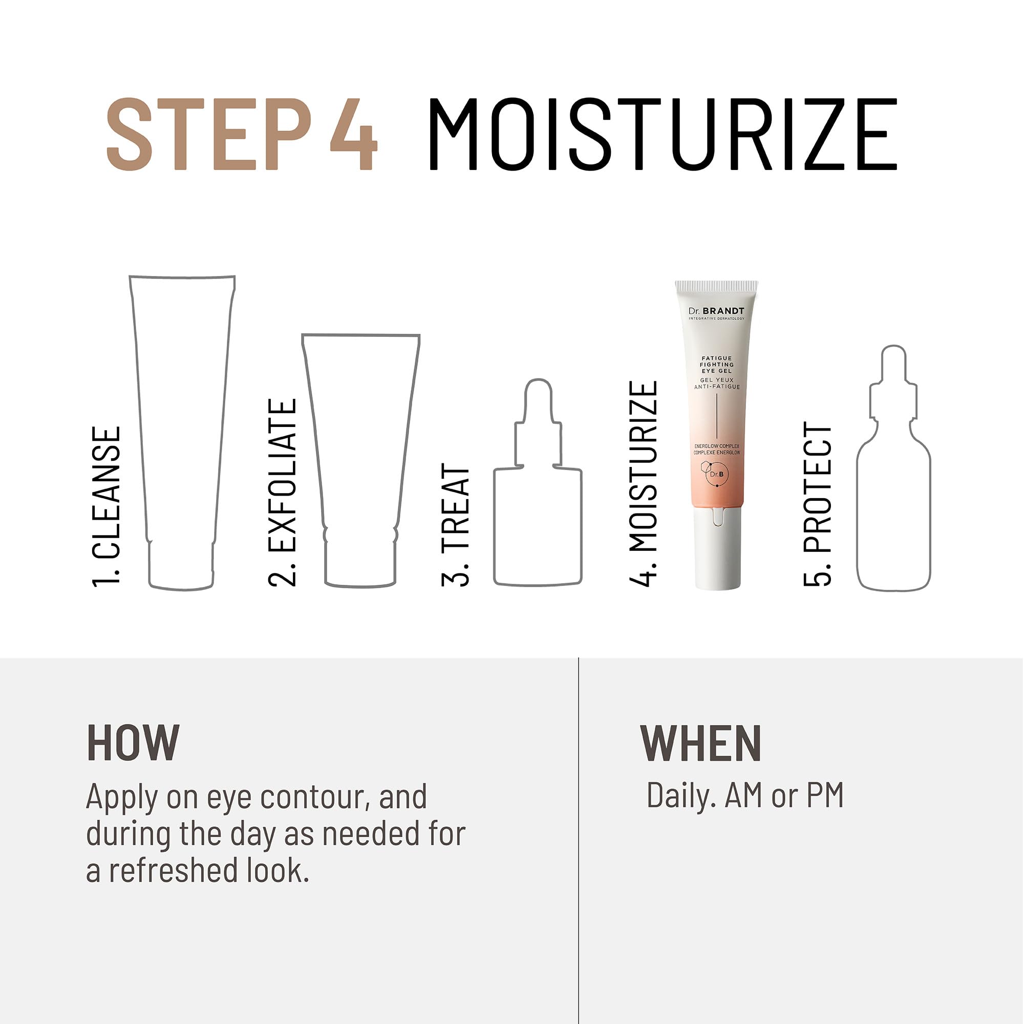 Daily eye care with iD-STRESS gel for refreshed-looking eyes.