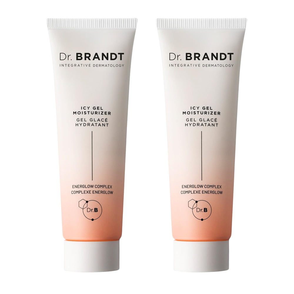 Dr. Brandt iD-STRESS Icy Gel Moisturizer bottle delivering instant cooling hydration.