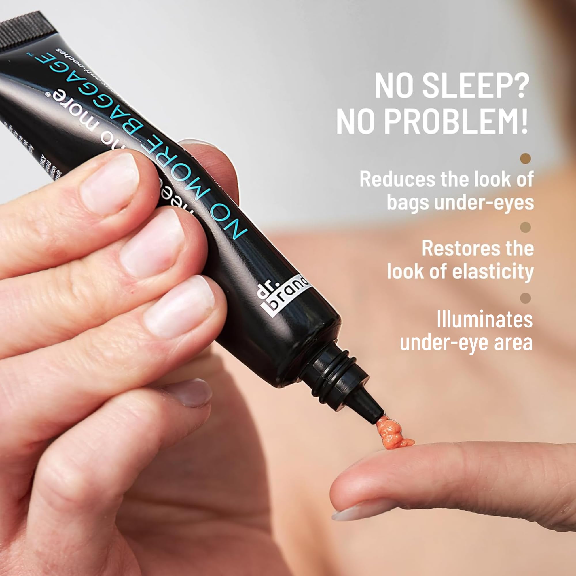 Dr. Brandt Needles No More Baggage applied around the eye area