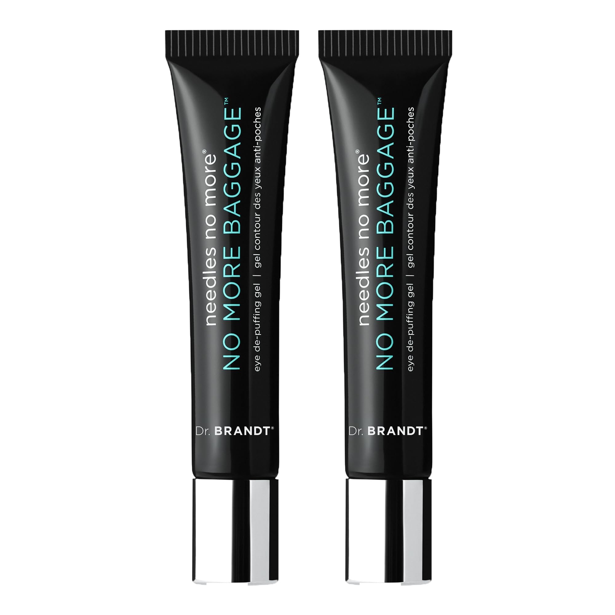 Twin-pack Dr. Brandt Needles No More Baggage for travel-ready under-eye care