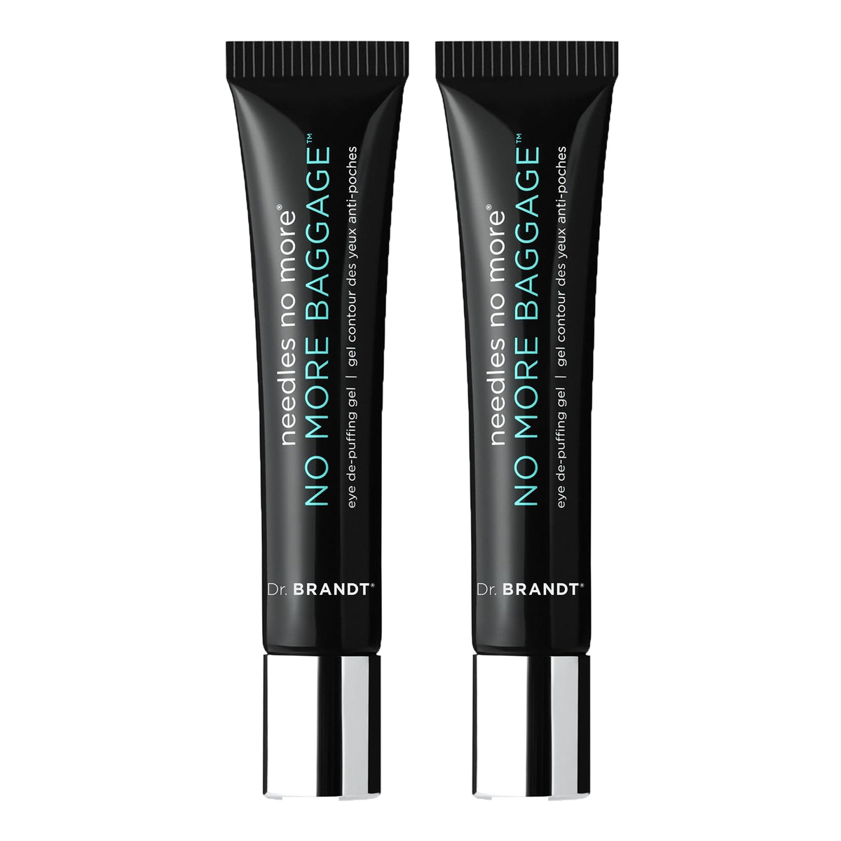 Twin-pack Dr. Brandt Needles No More Baggage for travel-ready under-eye care