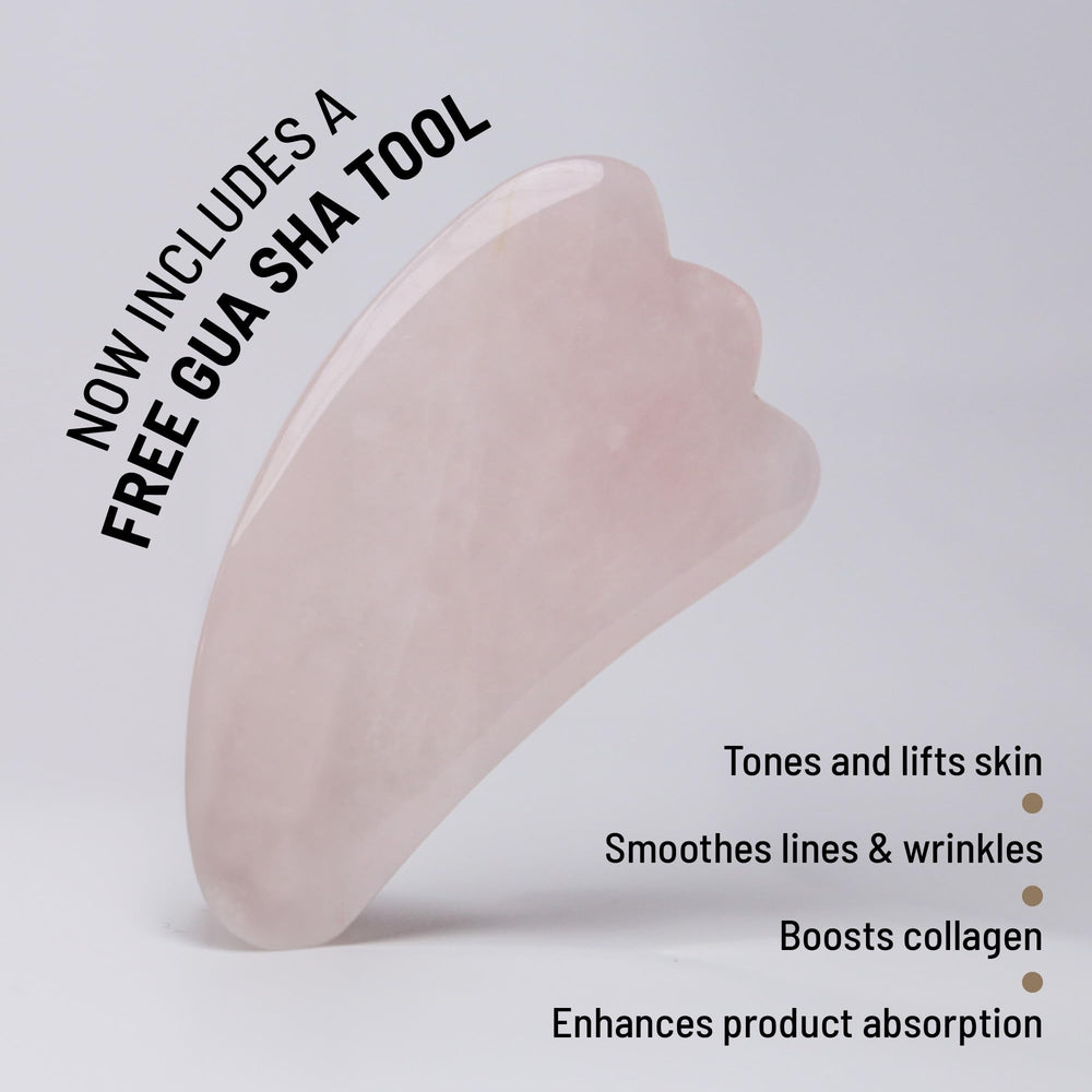 Gua Sha tool on neck area during use with Dr. Brandt Needles No More