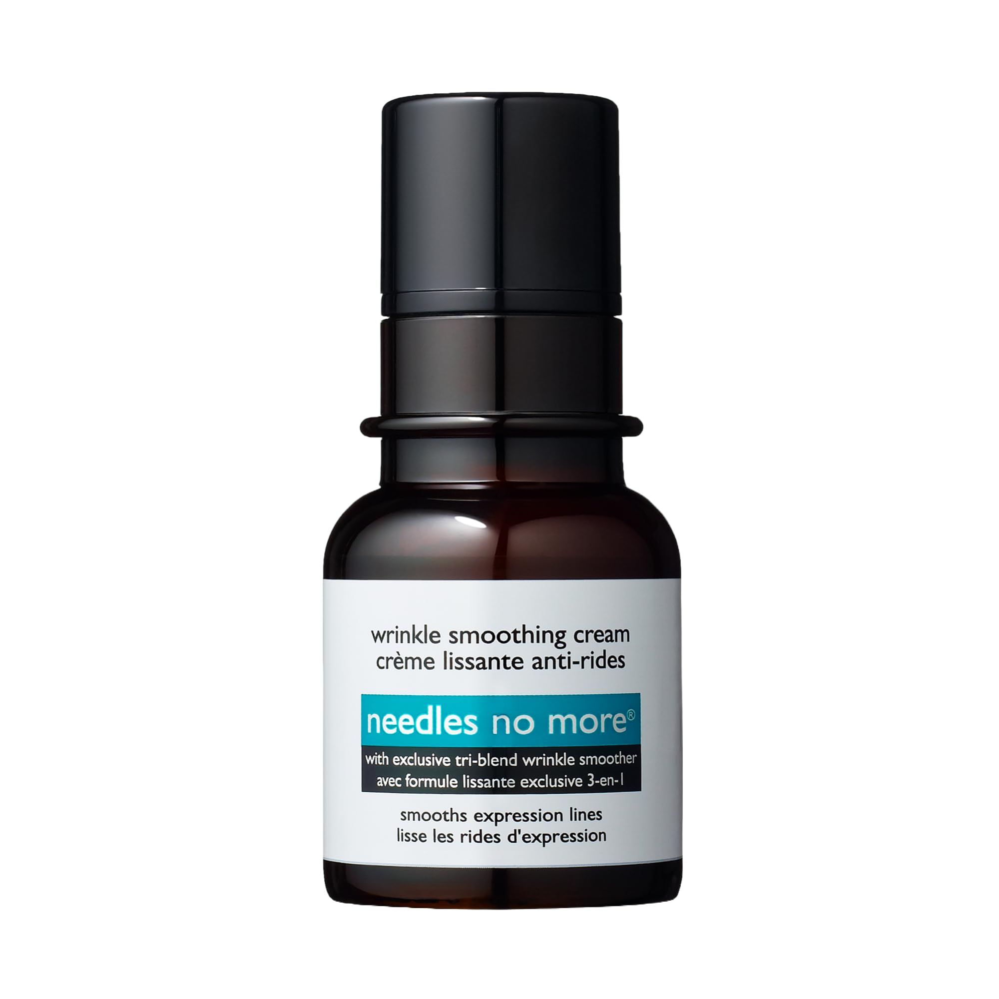 Dr. Brandt Needles No More smoothing cream jar closeup showing creamy texture and line-smoothing potential
