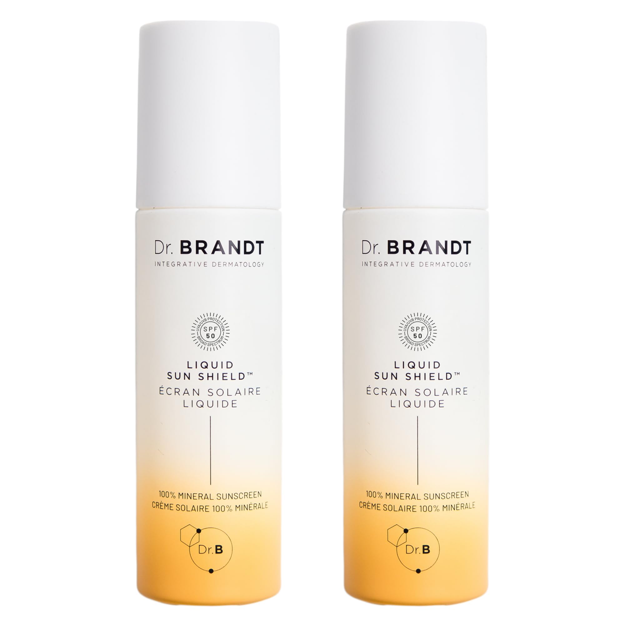 Dr. Brandt Bright This Way Liquid Sun Shield bottle front shows invisible mineral protection
