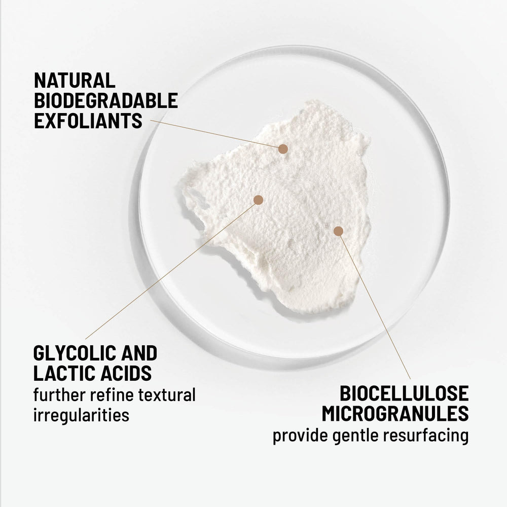 Application on cheek shows gentle coverage and glide