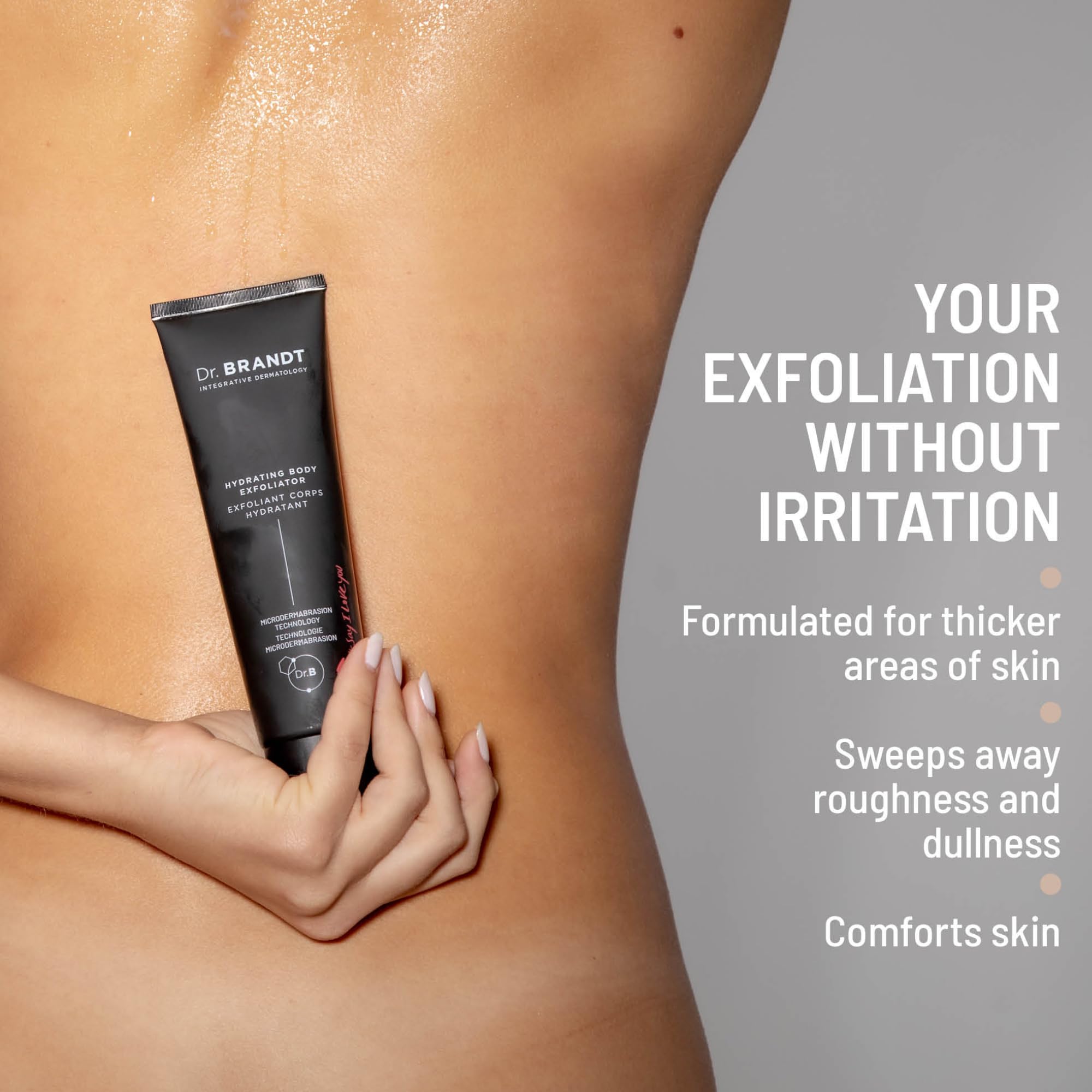 Dr. Brandt Skincare packaging shot emphasizing safe, dermatologist-designed formulation