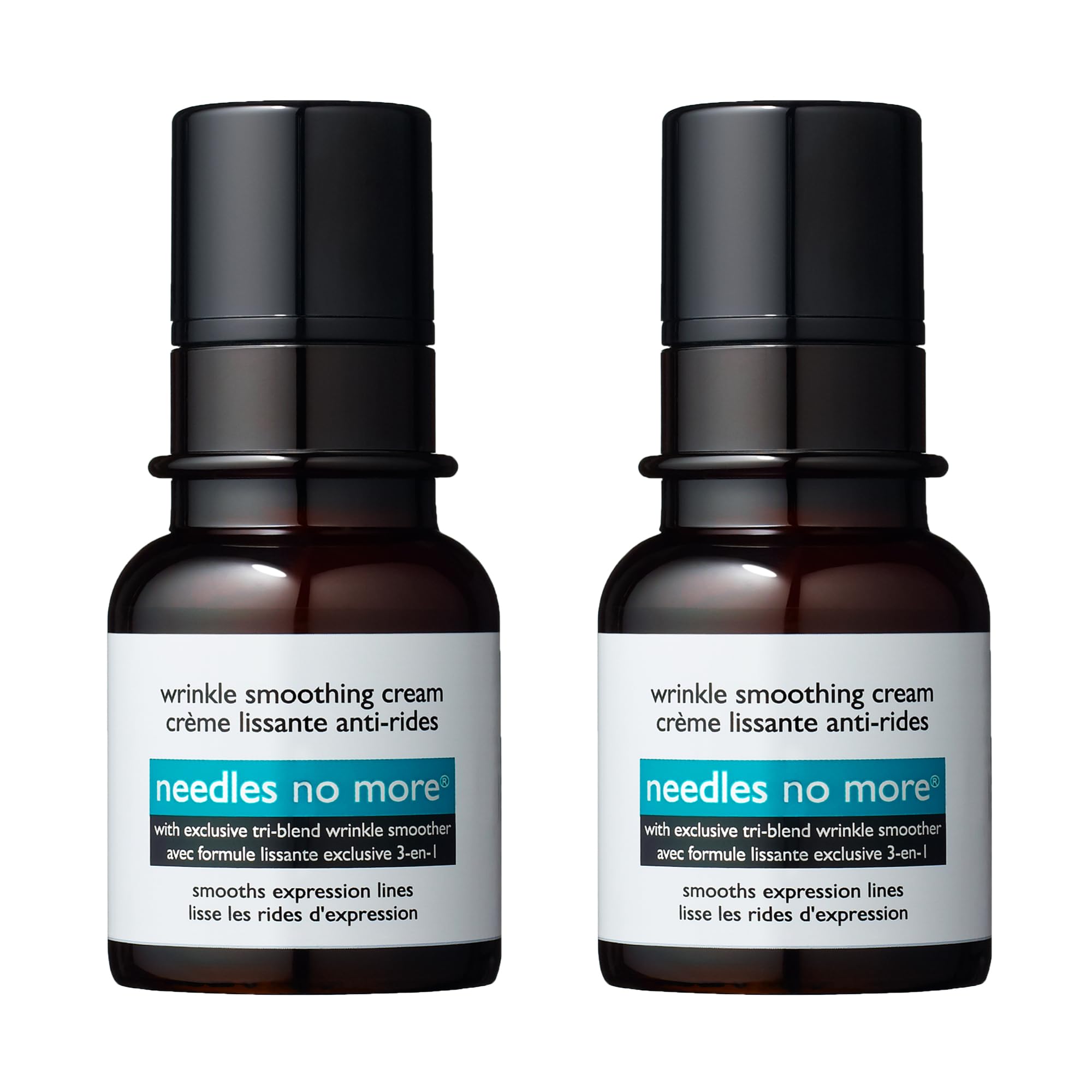 Dr. Brandt Needles No More Wrinkle Smoothing Cream targets forehead lines for a smoother look.