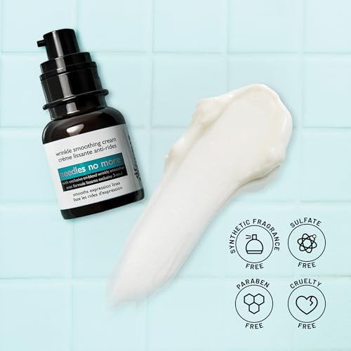 Dr. Brandt Needles No More Wrinkle Smoothing Cream features neuropeptides for smoothing effects.