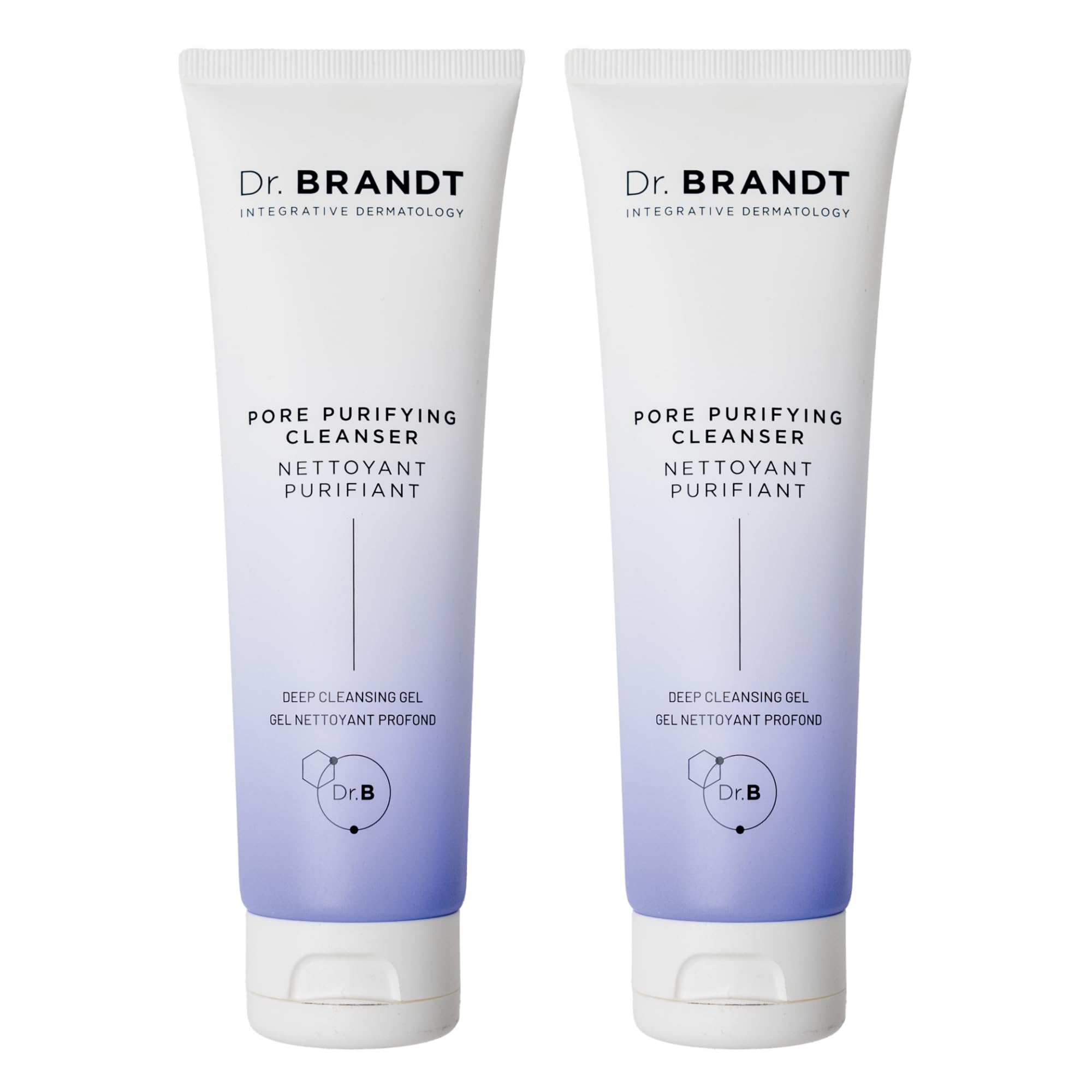 Dr. Brandt Pores No More cleanser packaging signals refreshing cleanse
