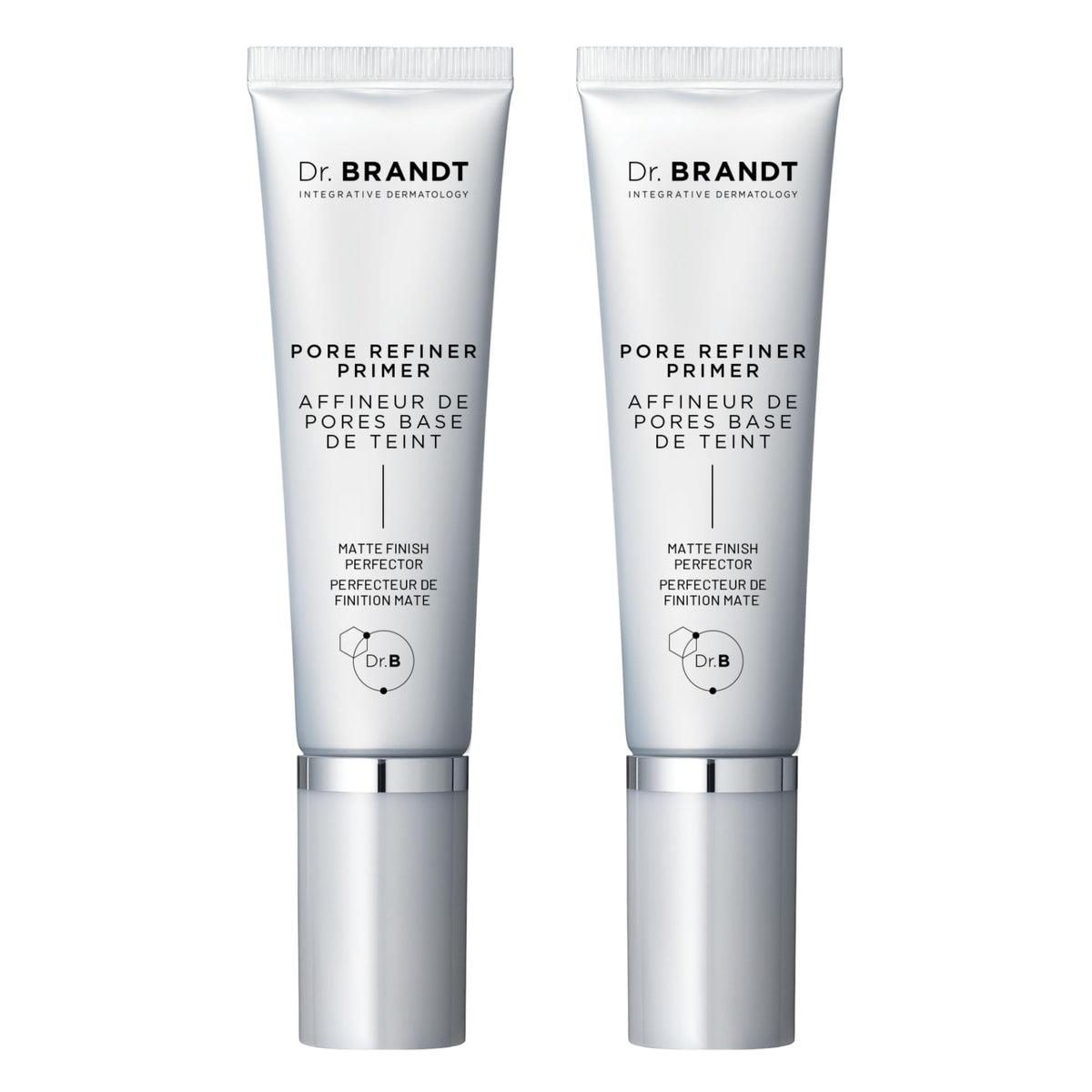 Dr. Brandt Skincare Pores No More Primer bottle shows pore-refining formula.