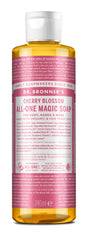 Dr. Bronner's Cherry Blossom soap bottle with floral scent for daily cleaning