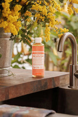 Dr. Bronner's Castile Tea Tree Soap close-up bottle with natural fragrance