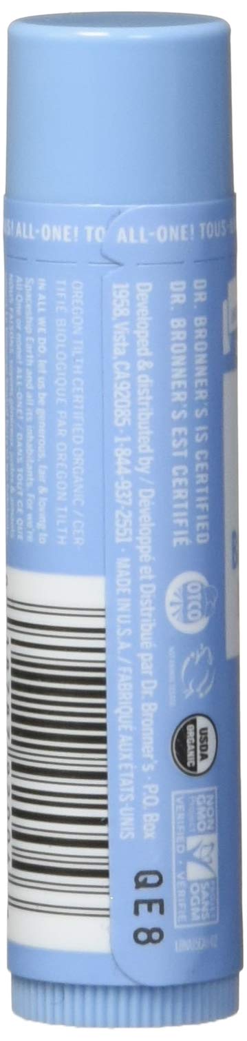 Dr. Bronner's Lip Balm Naked texture close-up reveals smooth, non-greasy glide.
