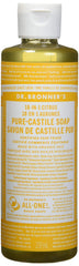 Dr Bronner's Organic Castile Soap orange bottle front, versatile all-purpose cleaner