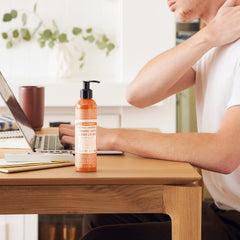 Face and body care with Dr Bronner's 3-in-1 lotion for soft skin.