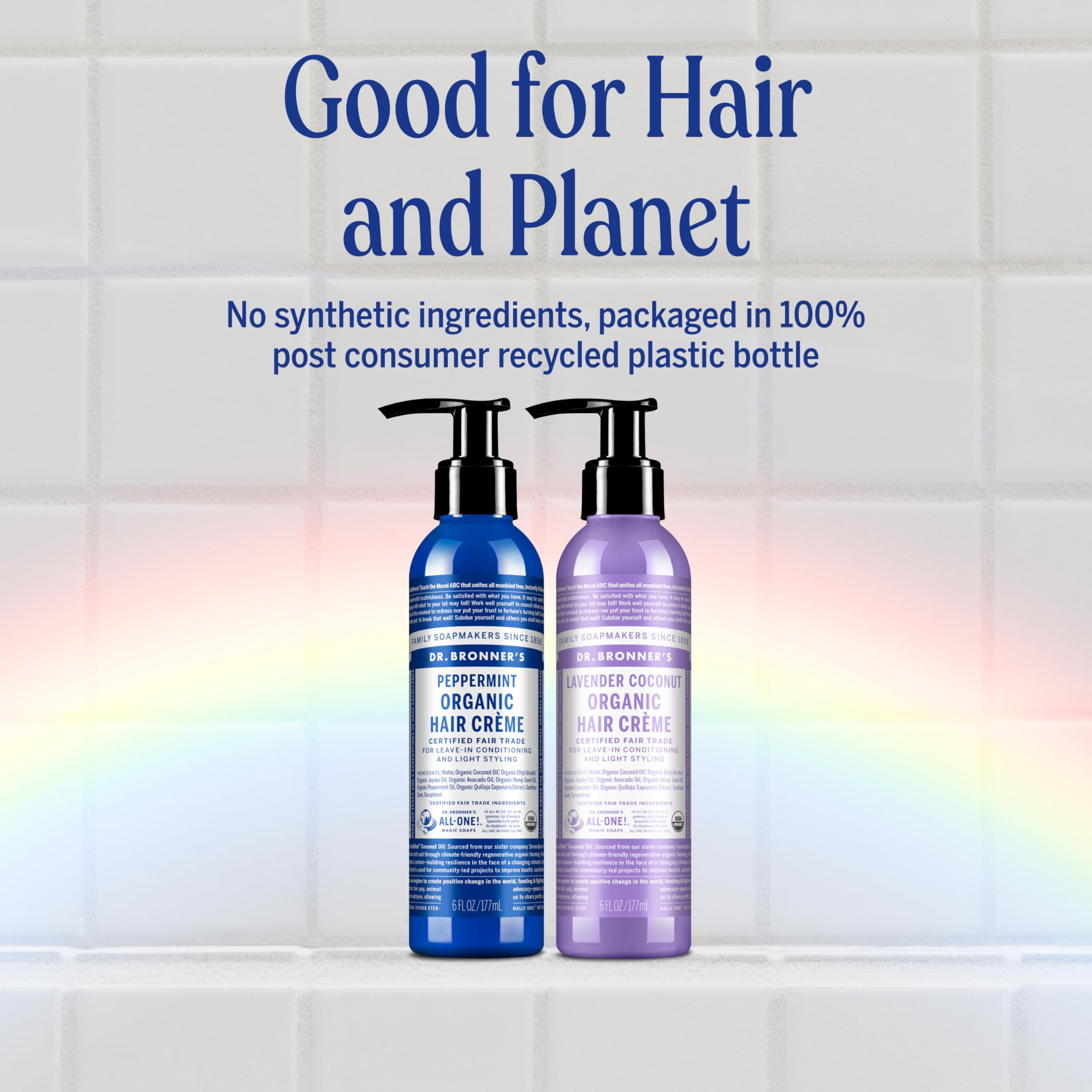 Dr. Bronner's Organic Hair Creme 2-pack packaging on display