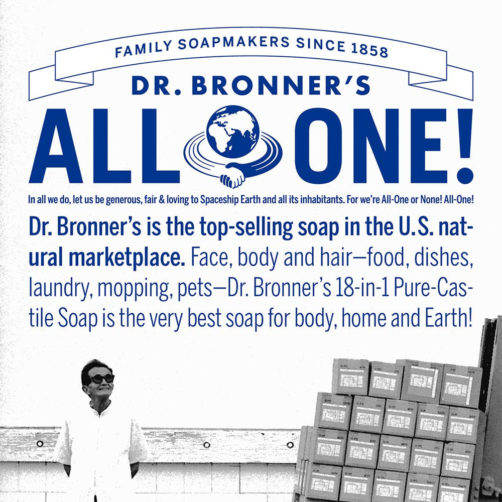 Organic certification badge beside Dr. Bronner's Lavender Coconut hair creme.