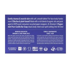 Lather close-up of Dr. Bronner's peppermint bar with refreshing scent