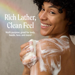 Dr. Bronner's Peppermint Bar provides refreshing, invigorating lather