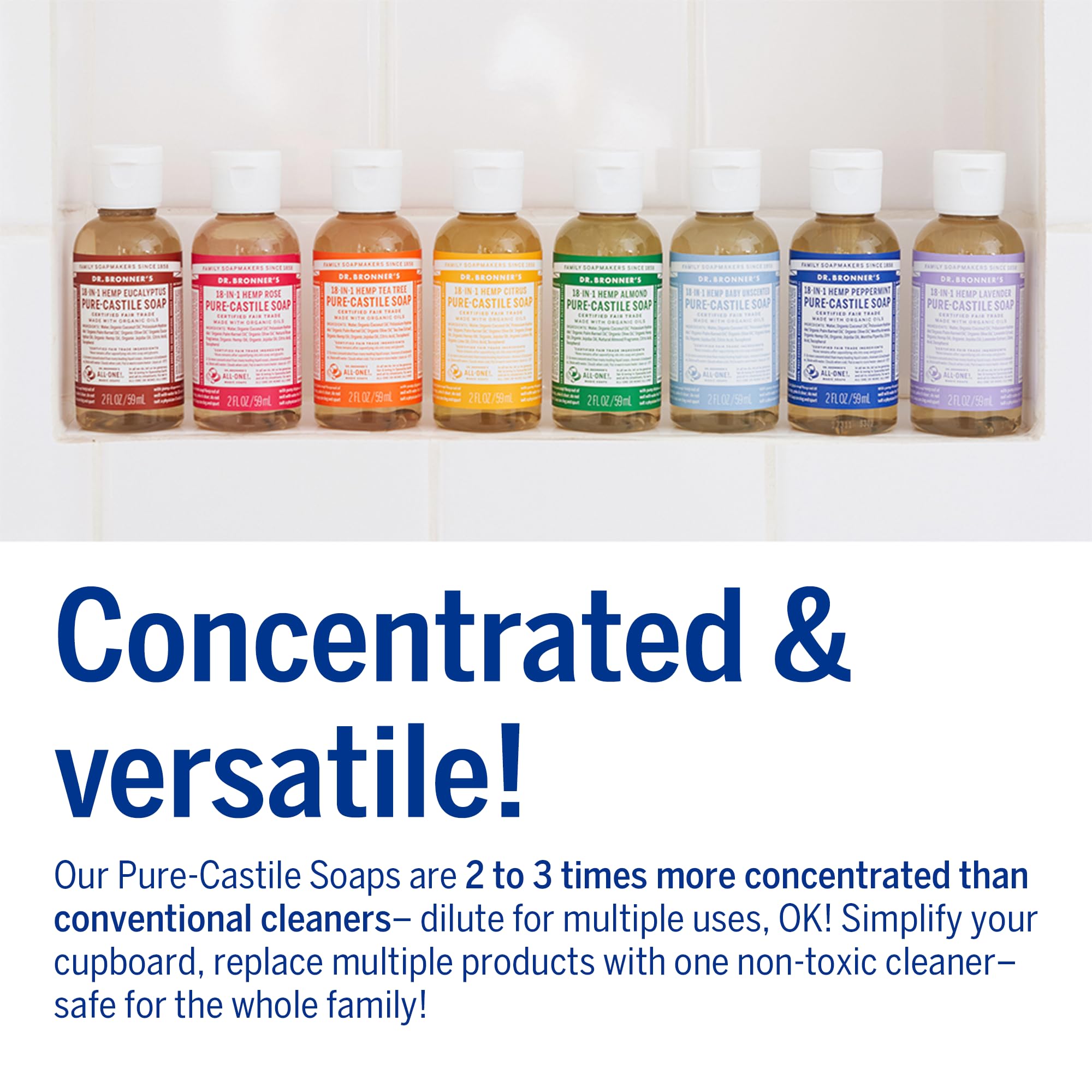 Dr. Bronner's vegan non-GMO ingredients shown in product formulation