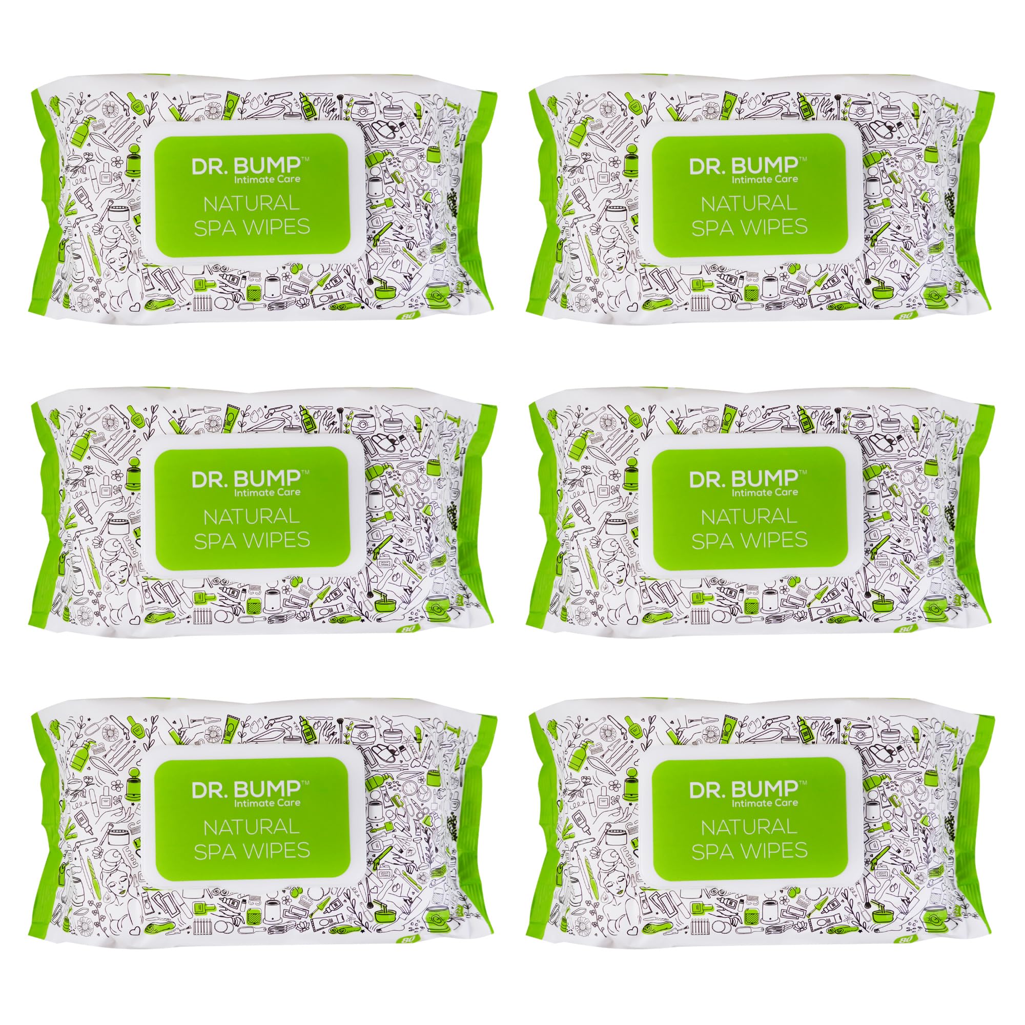 Dr. Bump Intimate Spa Wipes tea tree pack front view, gentle cleansing option