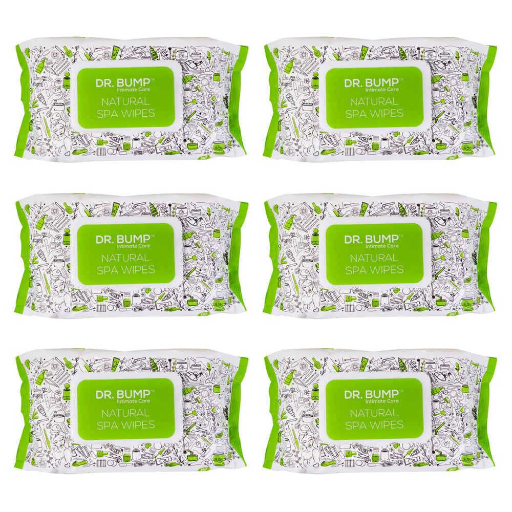 Dr. Bump Intimate Spa Wipes tea tree pack front view, gentle cleansing option