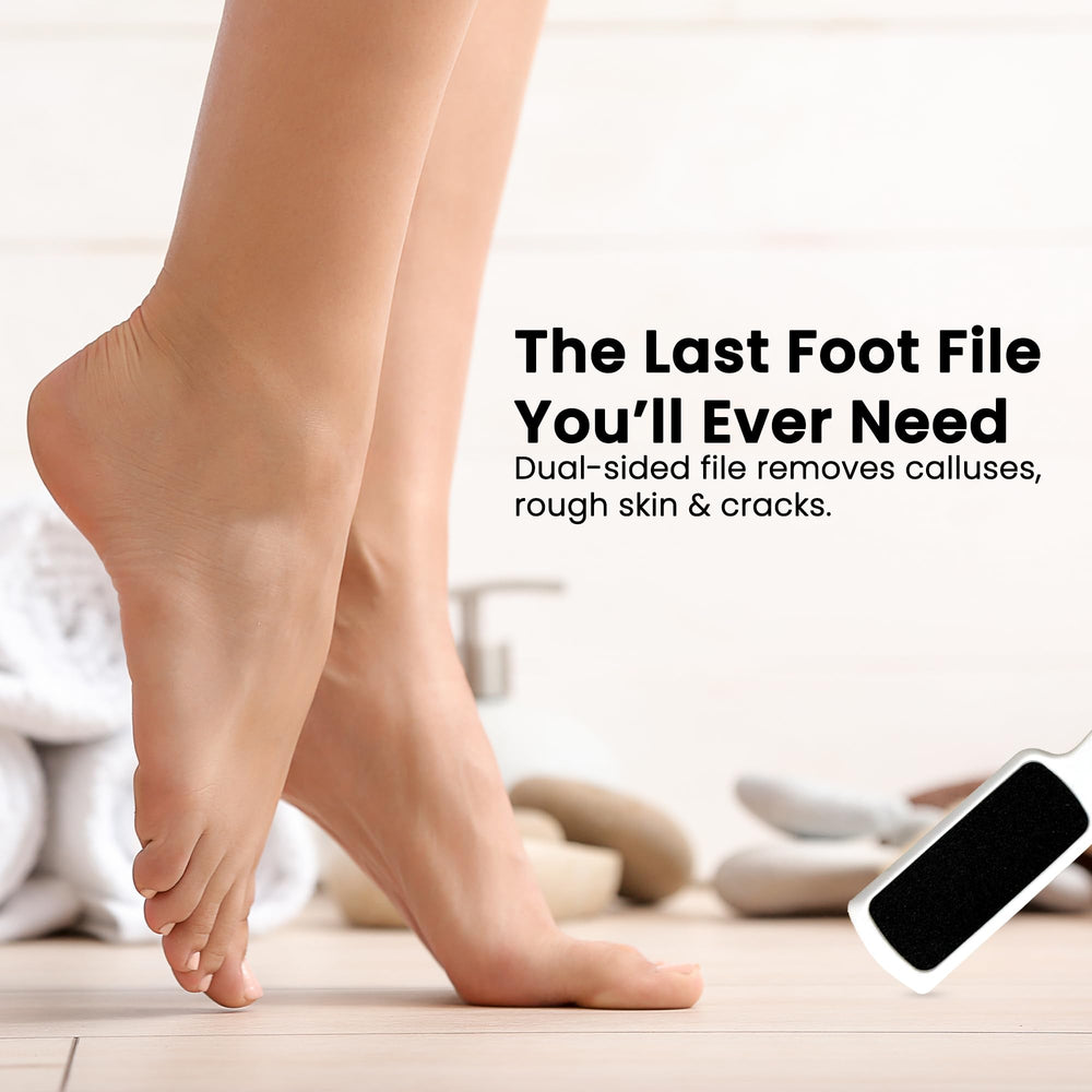 DR CANUSO foot file fine side for a smooth finish.
