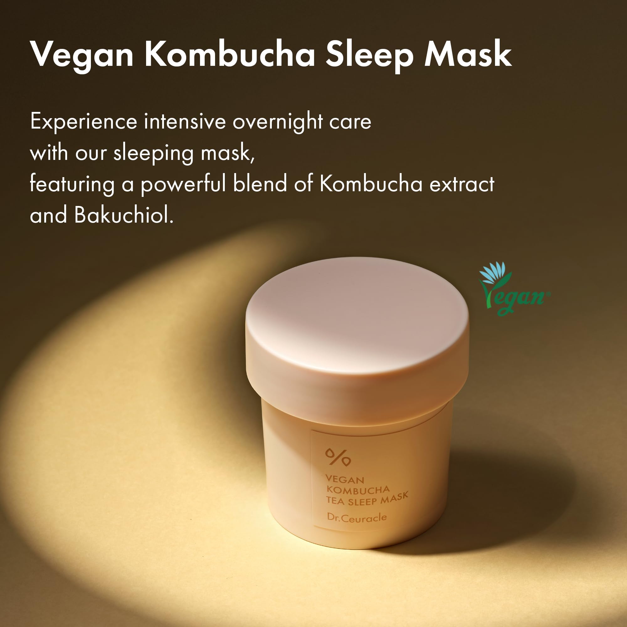 Dr.Ceuracle Leegeehaam Tea Sleeping Mask application shows silky texture on skin for smoother glow