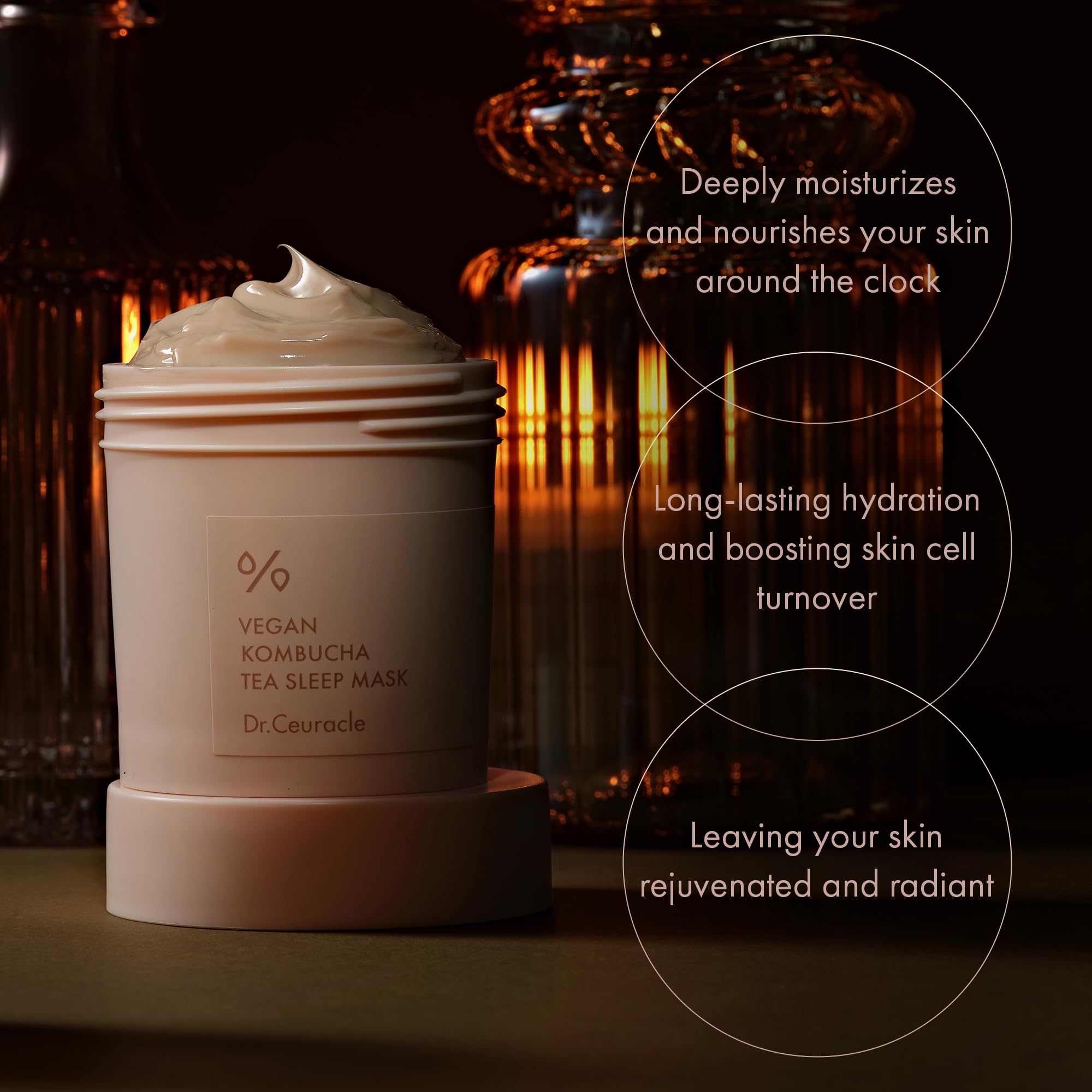 Dr.Ceuracle Leegeehaam Tea Sleeping Mask packaging highlighting vegan formula