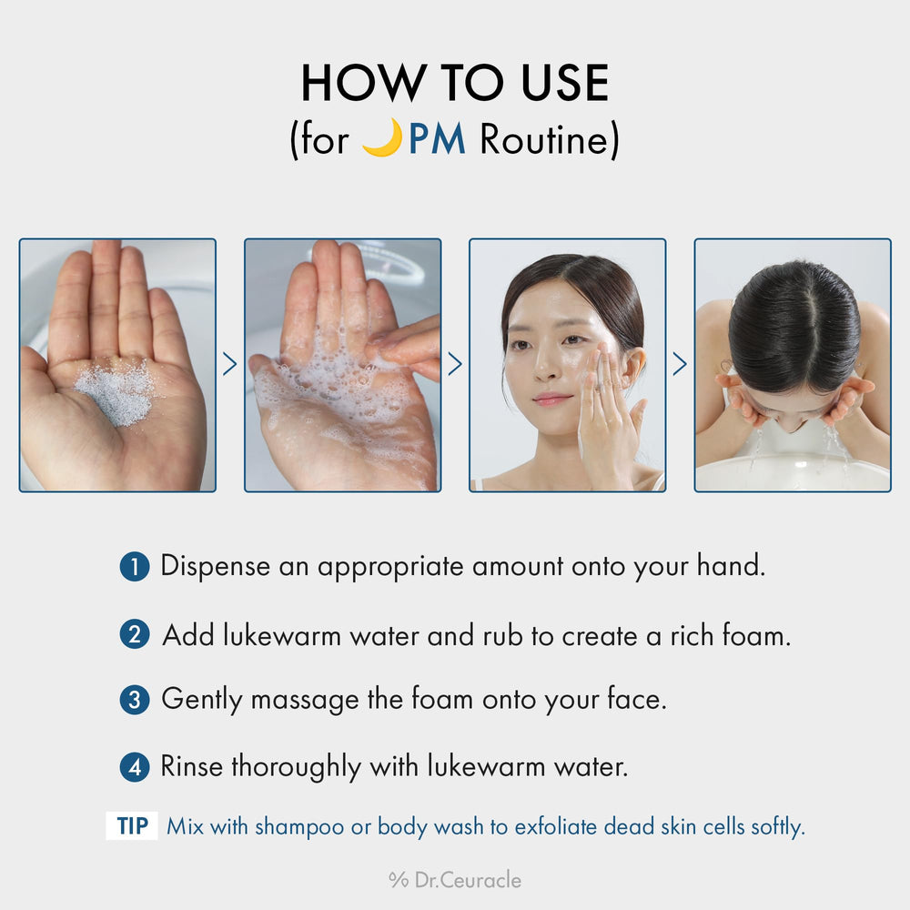 Dr Ceuracle night wash routine image for evening skincare.