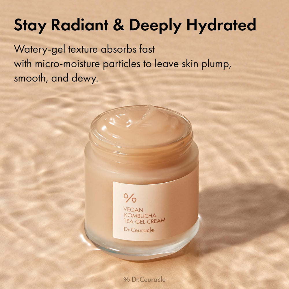Kombucha extract in Dr. Ceuracle gel provides nourishment and vitality.