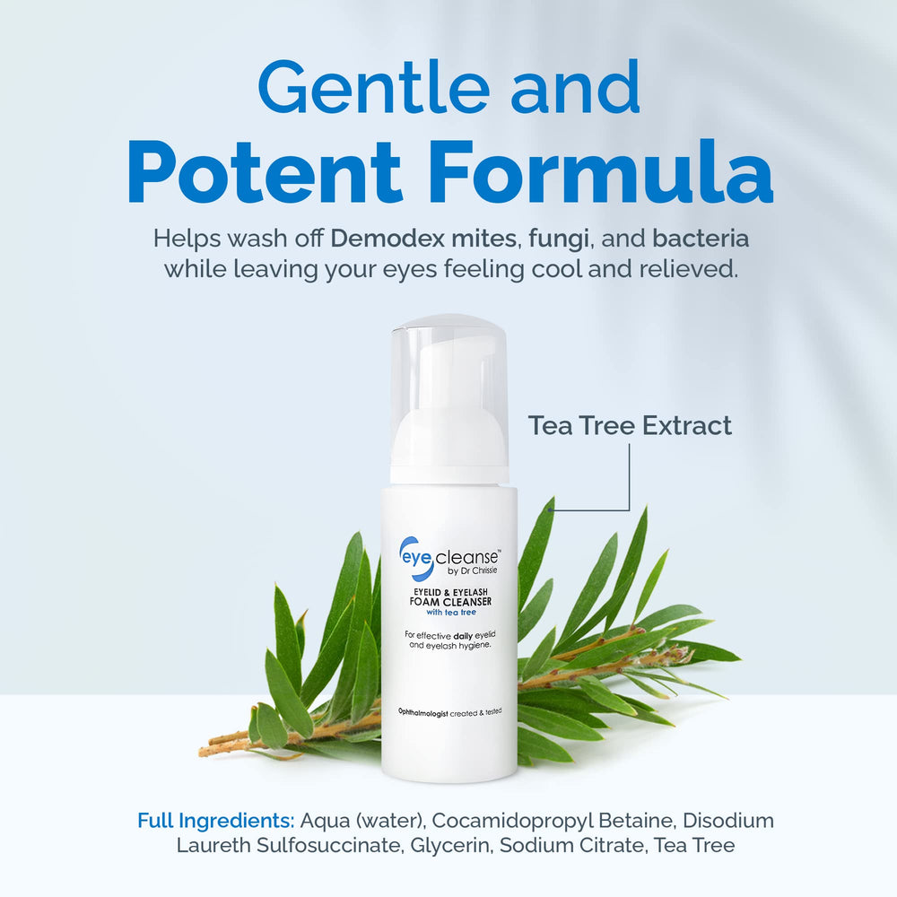 Dr Chrissie EyeCleanse on eyelash extensions preserves adhesive during cleaning