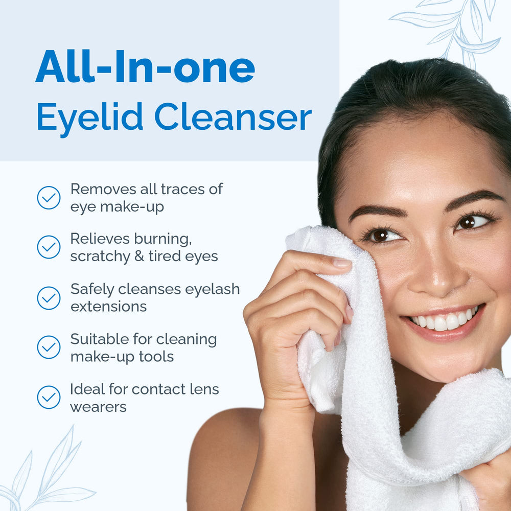Dr Chrissie EyeCleanse with tea tree oil preps lids and lashes for procedures