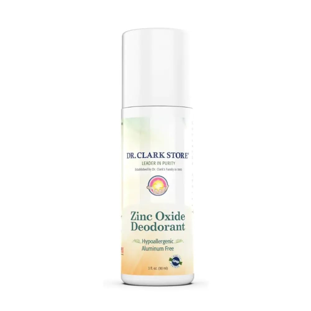 Dr Clark Zinc Oxide Roll-On Deodorant pack of 2, aluminum-free for sensitive skin