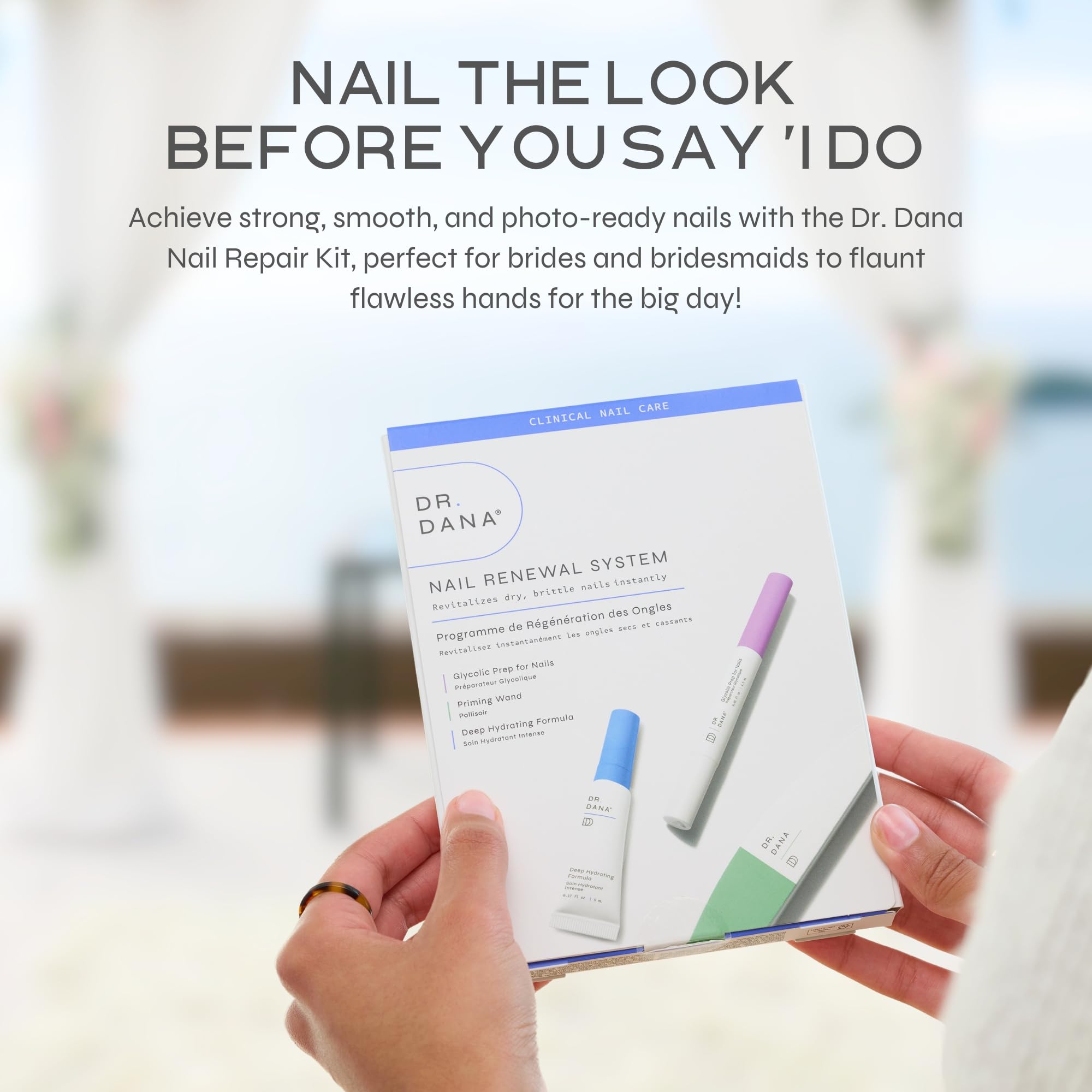 At-home spa scene with Dr. Dana Nail Repair Kit delivering salon-inspired shine.