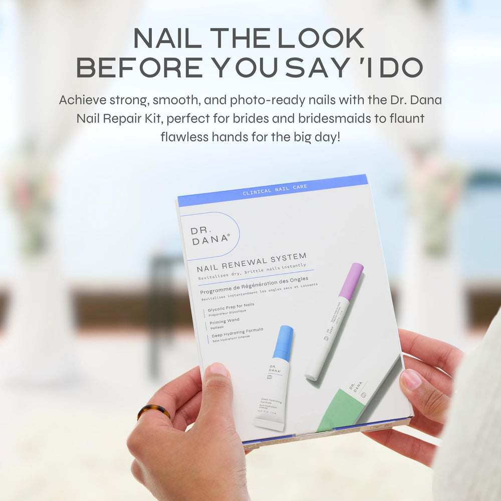 At-home spa scene with Dr. Dana Nail Repair Kit delivering salon-inspired shine.