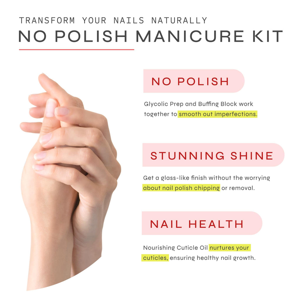 Dr. Dana No Polish Manicure Set nail buffer block providing smooth edges.