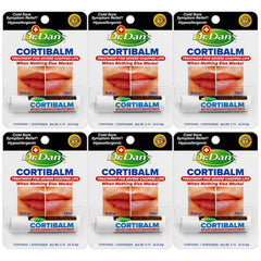 Dr. Dan's Cortibalm 6-pack lip balm jar showing healing for severely chapped lips