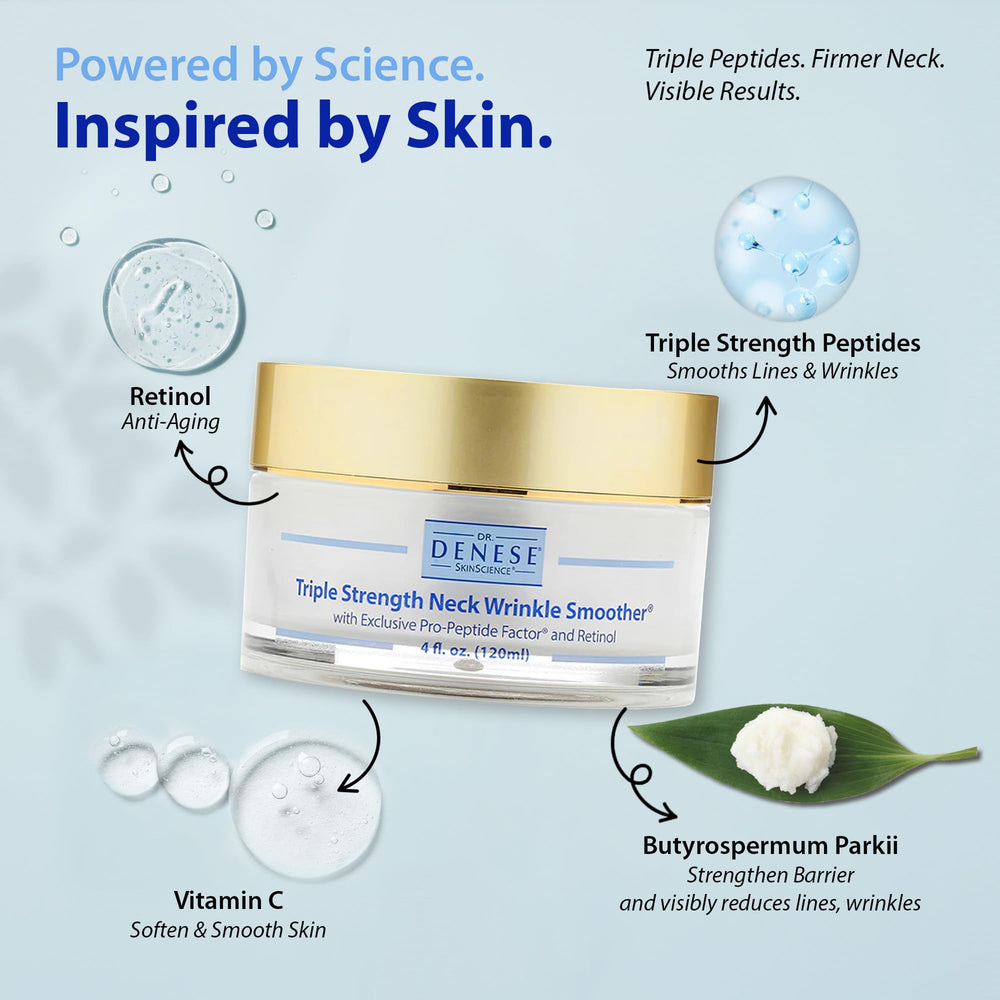 Dr. Denese fragrance-free neck cream swatch suitable for sensitive skin