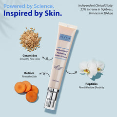 Makeup-ready finish of Dr. Denese HydroShield Dream Cream under makeup.