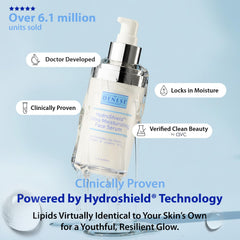 Applying Dr. Denese HydroShield Serum to the skin for a smooth, refreshed finish.