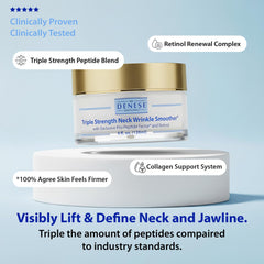 Dr. Denese triple-strength formula on neck area during application