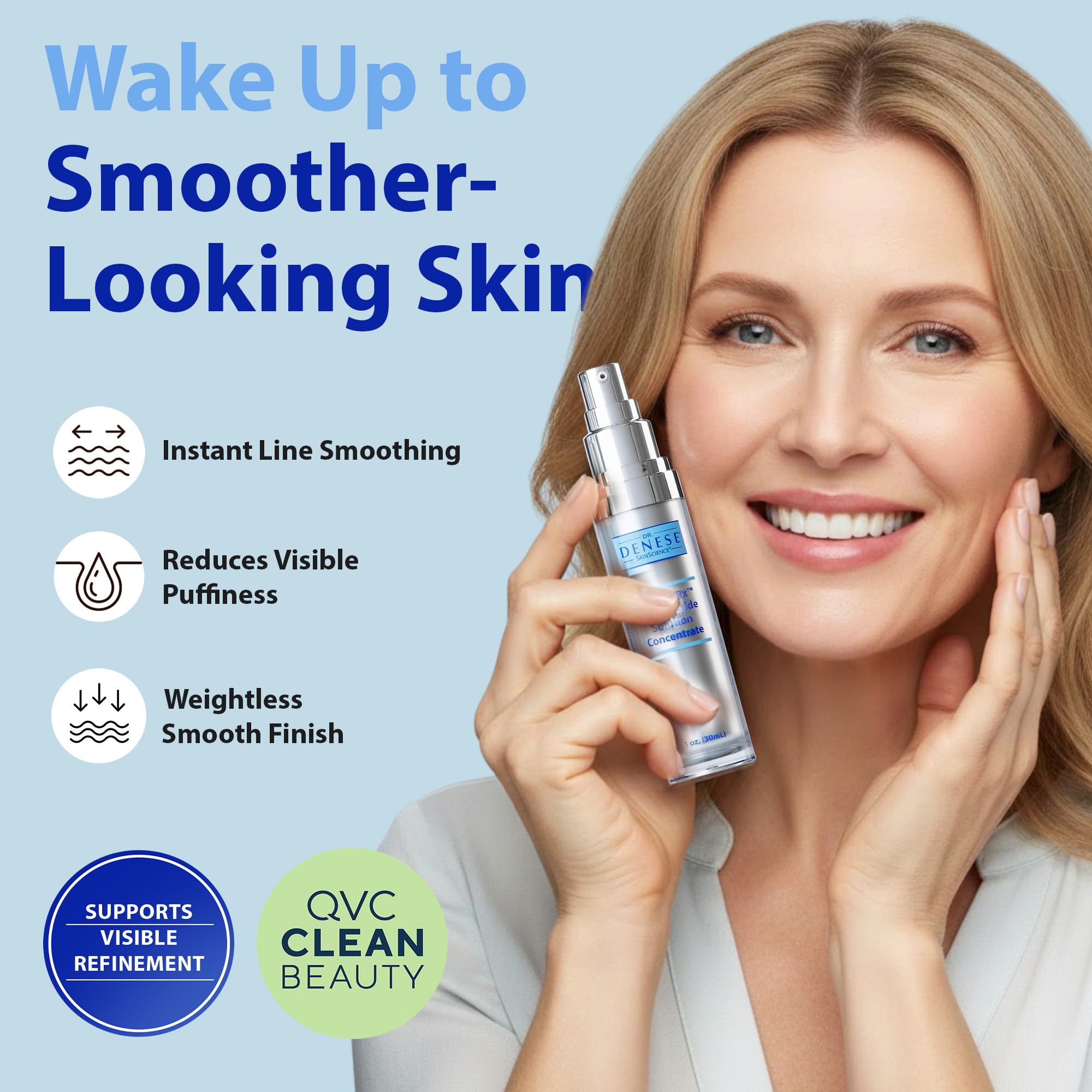 Dr. Denese Wrinkle RX concentrate pump showing lightweight hydration in daily routine.