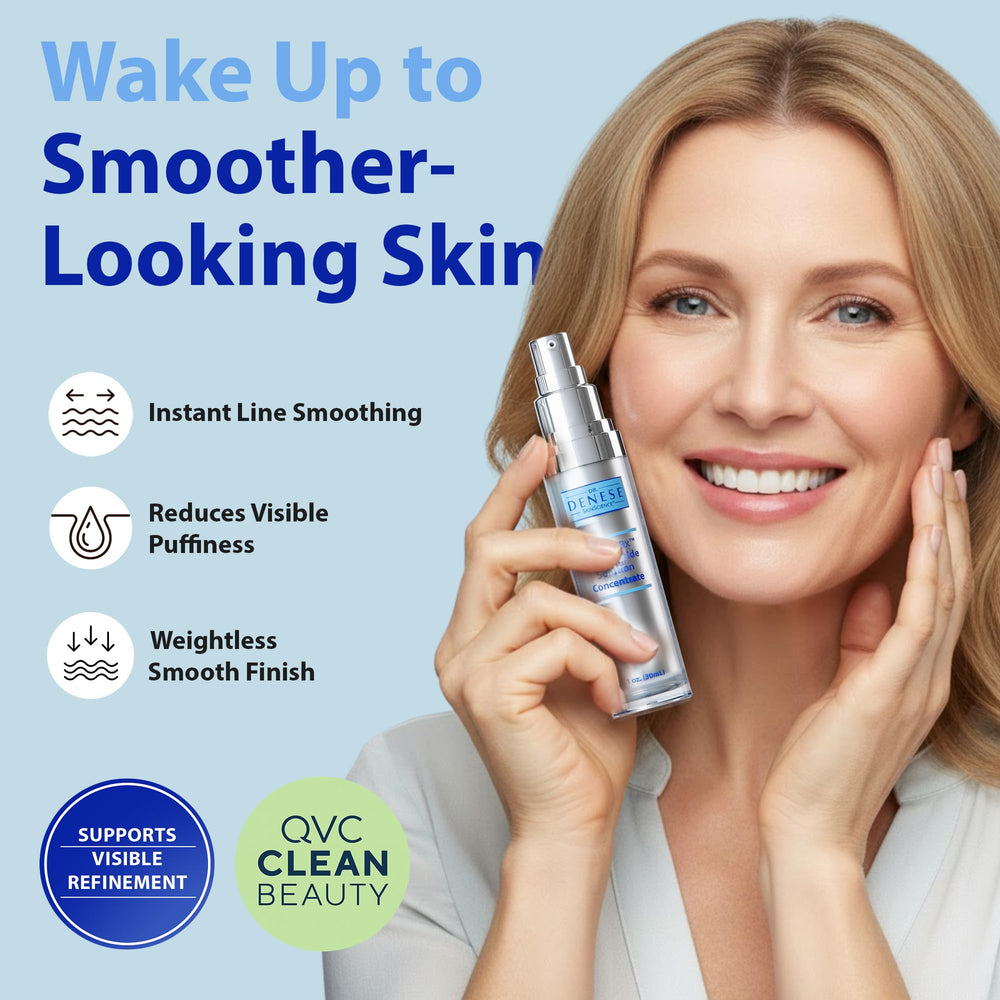 Dr. Denese Wrinkle RX concentrate pump showing lightweight hydration in daily routine.